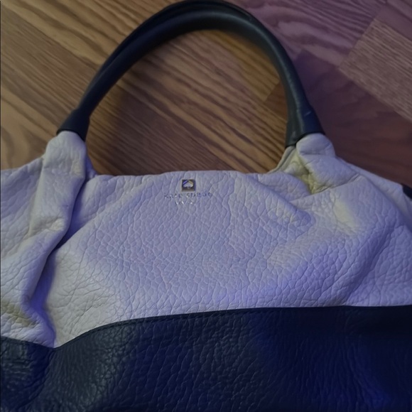 kate spade Handbags - kate spade cream and black leather hobo shoulder bag